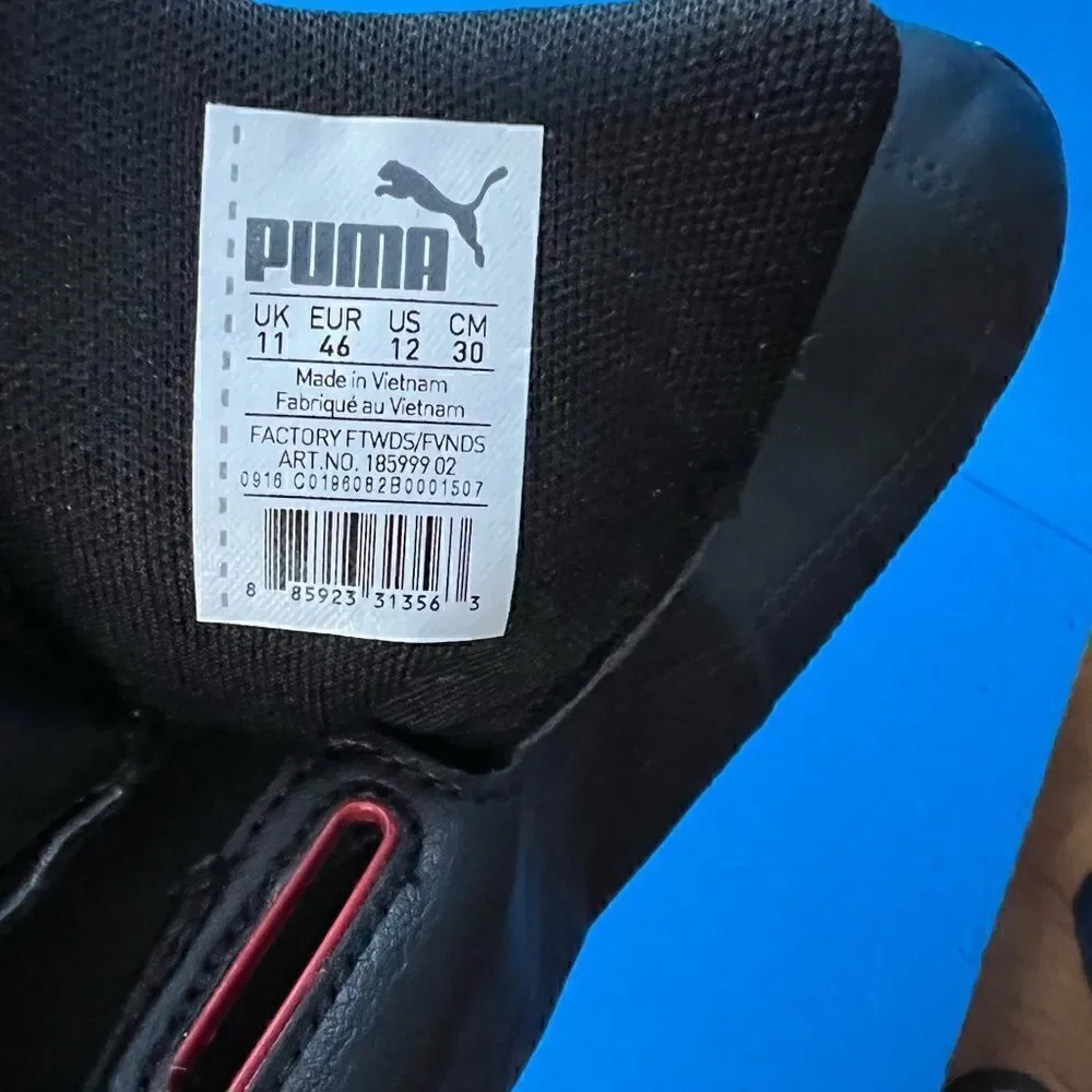 PUMA Redon Move, black /white/high risk red, men's size 11 fashion sneakers